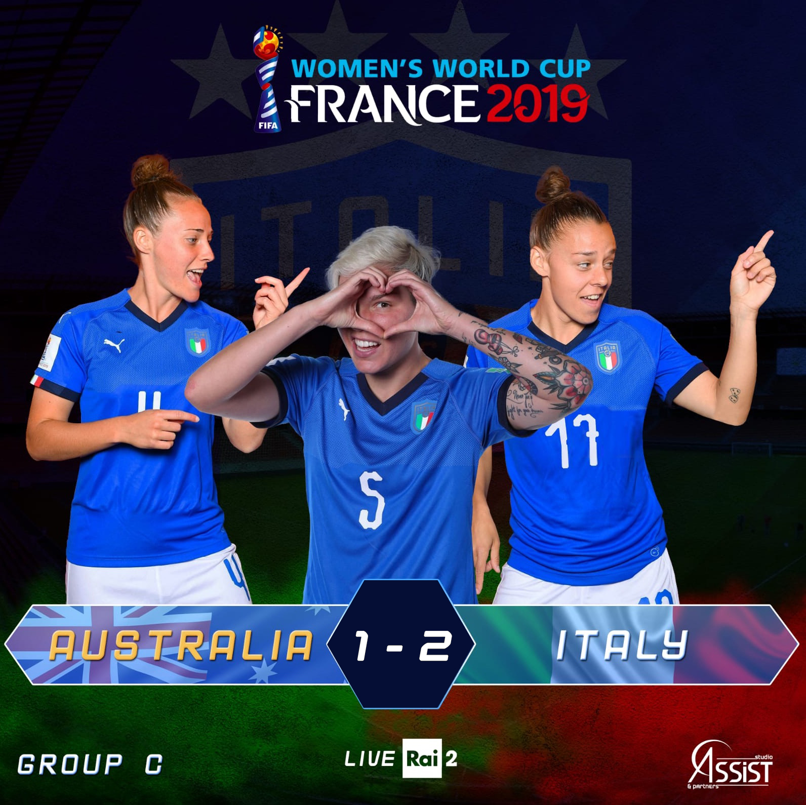 australia-italia-mondiale-francia-2019 Mondiale Francia 2019: l'Italia fa festa al 95'. Australia battuta 2-1